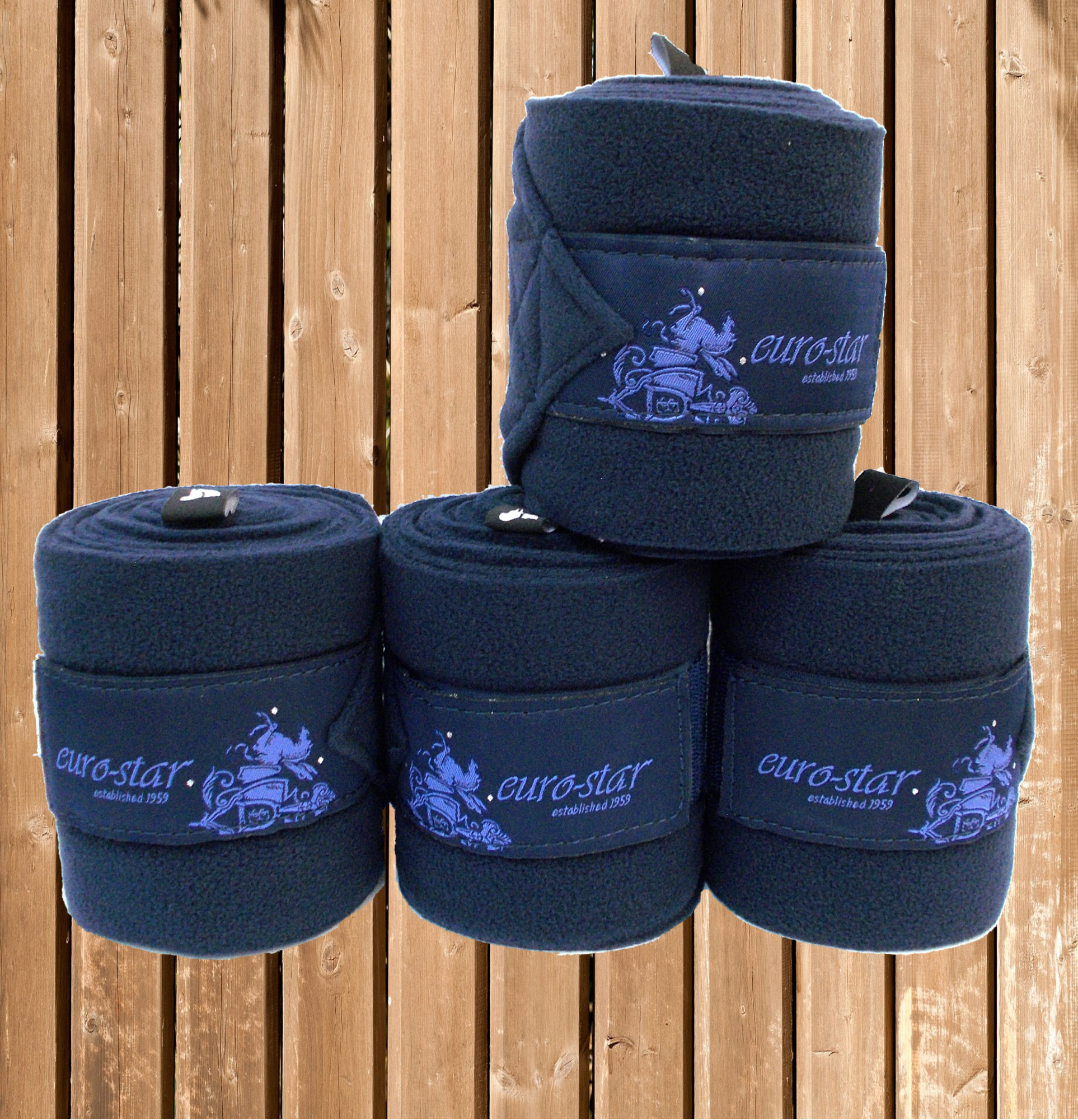 Euro Star Fleece Bandagen Excellent 4er Set, navy, WB